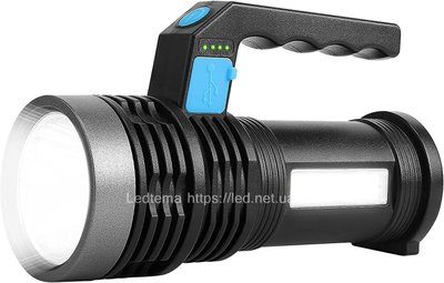 Фонарь поисковый кемпинговый ручной аккумуляторный 3W LED+COB с USB FL1062 Micro USB кабель в комплекте (FL1062) FL1062 фото