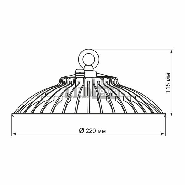 High Bay 50W 5000K 7500Lm белый Светильник для высоких потолков VIDEX (VL-HBe-505W) VL-HBe-505W фото