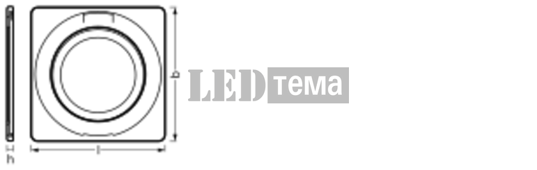 SP CBO RING ADJ SQUARE BK Декоративне кільце для світильника LEDVANCE (4099854097997) 4099854097997 фото