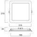 START Downlight eco 195 Square 1650LM 840 15W Светильник квадратный врезной Sylvania (0055192) 0055192 фото 12