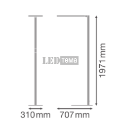 FS COMP SN EU V 840 BK 88W 4000К Напольный офисный светильник PIR DIM IP20 LEDVANCE (4099854540875) 4099854540875 фото