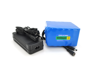 Аккумуляторная батарея литиевая QiSuo 24V 18A с элементами Li-ion 18650+зарядное устройство 25.2V3A, DC5.5x2.1, (120x110x67mm) (QS-2418CH) QS-2418CH фото