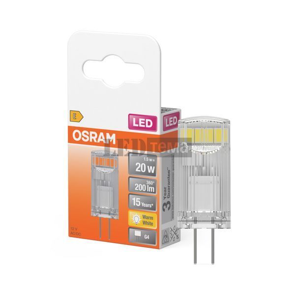 LED PIN 20 320&deg; 1,5W 827 12V CL G4 Низковольтная светодиодная лампа Osram (4058075431966) 4058075431966 фото
