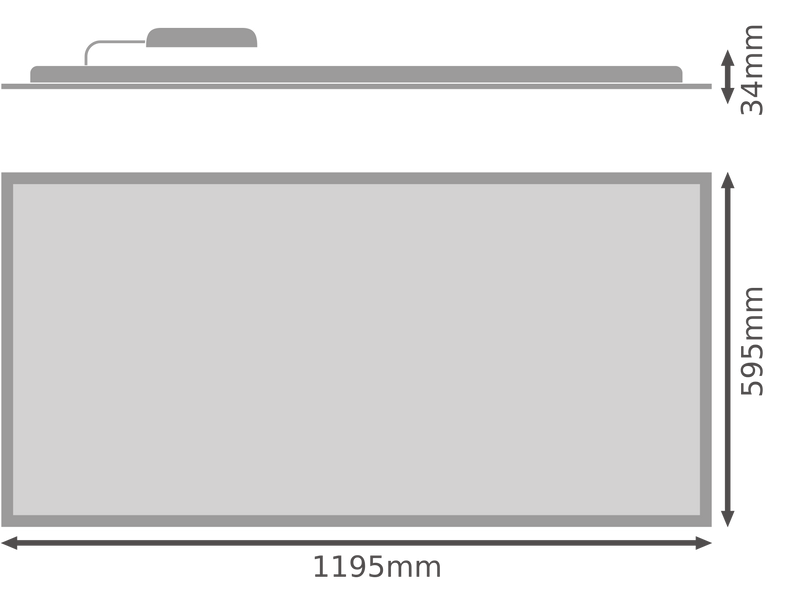 PL ECO 1200x600 E 840 60W 4000К Світильник панель IP20 LEDVANCE (4099854603341) 4099854603341 фото