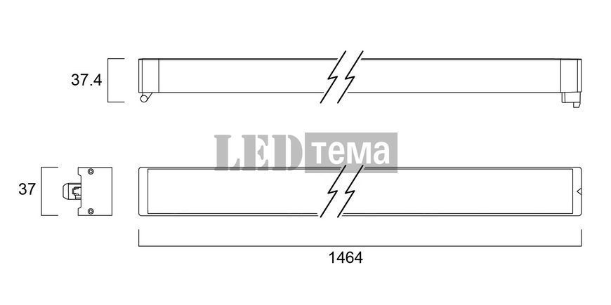Pixo Line 1500 50W OPAL DIFFUSER 840 BLK трековый светильник трехфазный черный Sylvania (0007830) 0007830 фото