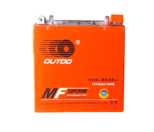 Мотоакумулятор OUTDO (Maxion) YB 30L-BS GEL, 12V 30Ah (166 х 126 х 176), Orange, Q2 YB 30L-BS GEL фото