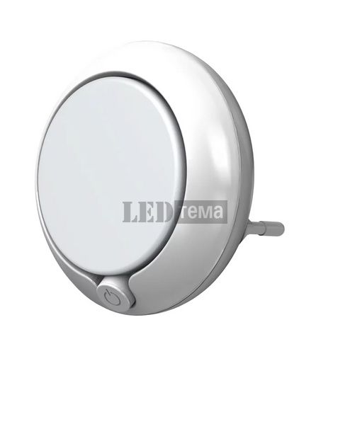 Світильник-нічник LEDVANCE LUNETTA ROUND 0,3Вт білий з датчиком освітленості в розетку (4058075266827) 4058075266827 фото