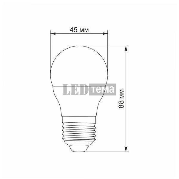 G45h E27 4.9W 806лм 4100K AC175-265В 270&deg; светодиодная лампа VIDEX (VL-G45h-49274) VL-G45h-49274 фото