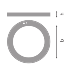DL UNIV SN RING D200 BN Декоративне кільце для світильника LEDVANCE (4099854559471) 4099854559471 фото