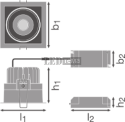 SPOT SQUARE DK ADJ WT 8W 3000К Точковий світильник IP20 LEDVANCE (4058075114043) 4058075114043 фото