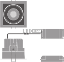 SPOT SQUARE DK ADJ WT 8W 3000К Точковий світильник IP20 LEDVANCE (4058075114043) 4058075114043 фото