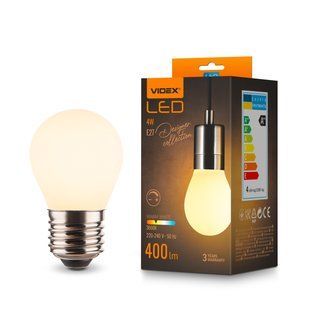 Filament G45 E27 4W 400лм 3000K AC220-240В 360&deg; светодиодная лампа филаментная диммируемая VIDEX (VL-DG45MO) VL-DG45MO фото