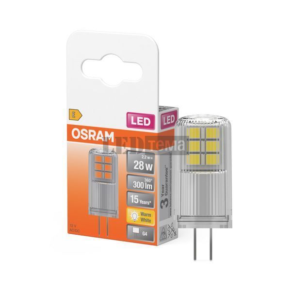 LED PIN 28 320&deg; 2.2W 827 12V CL G4 Низковольтная светодиодная лампа Osram (4058075431997) 4058075431997 фото