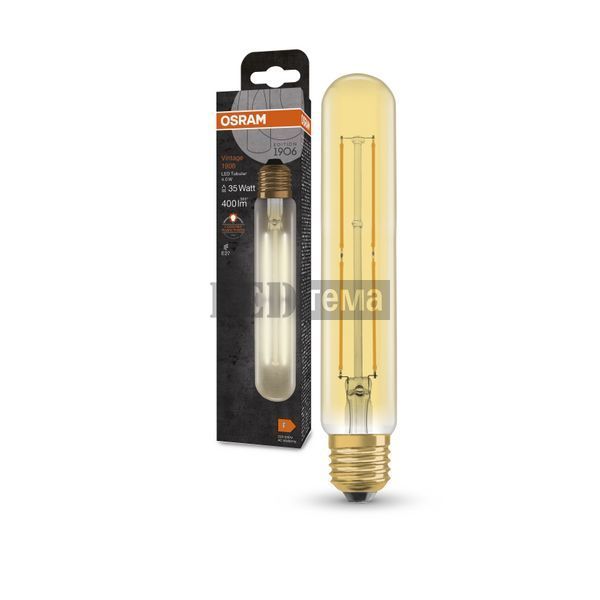 Vintage 1906 Tubular 35 Filament 4W 820 Gold E27 Декоративная светодиодная лампа Osram (4099854091889) 4099854091889 фото
