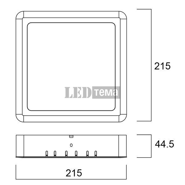 START Downlight eco 215 Square 1650LM 830 Surface 15W Світильник квадратний врізний Sylvania (0055199) 0055199 фото