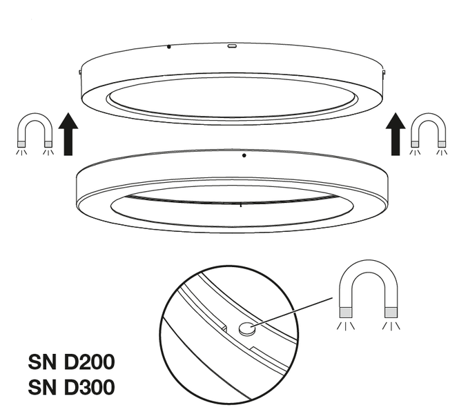 DL UNIV SN RING D200 BN Декоративне кільце для світильника LEDVANCE (4099854559471) 4099854559471 фото
