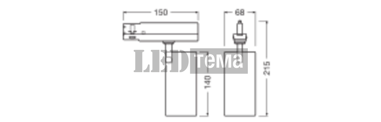 TR SP XR V 930 24DEG BK 20W 3000К Трековий світильник IP20 LEDVANCE (4099854616297) 4099854616297 фото