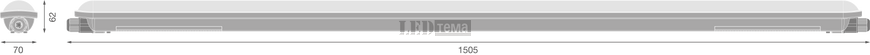 DAMP PROOF 3TH 1500 E 865 IP65 GRAY 65W 6500К Пиловологозахищений світильник LEDVANCE (4058075856080) 4058075856080 фото