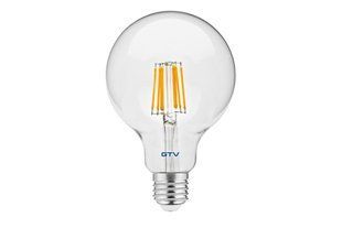 E27 G95 8 W 880 лм 4000K AC220-240В 360&deg; Светодиодная лампа филаментная GTV (LD-G95FLE8-40) LD-G95FLE8-40 фото