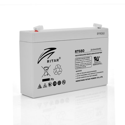 Акумуляторна батарея AGM RITAR RT680, Black Case, 6V 8Ah ( 151х34х94 (100) ) Q10 RT680 фото
