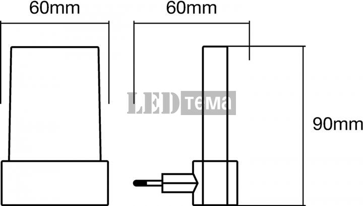 Нічник 0,3 Вт Lunetta LED Shine білий 4058075266889 фото