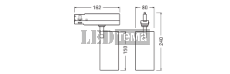 TR SP XR HE V 930 24DEG WT 30W 3000К Трековий світильник IP20 LEDVANCE (4099854616440) 4099854616440 фото