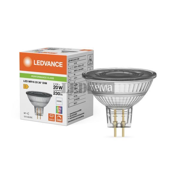 LED MR16 20 36&deg; DIM P 2.2W 940 12V GU5,3 Низьковольтна світлодіодна лампа димована Ledvance (4099854456558) 4099854456558 фото