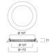 START Downlight Flat 157 IP44 1100LM 840 DIM 12W Світильник круглий врізний димований Sylvania (0054121) 0054121 фото 10